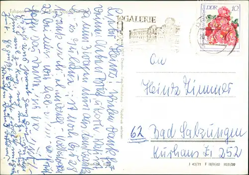 Ansichtskarte Dippoldiswalde Talsperre Malter DDR Postkarte 1973/1971