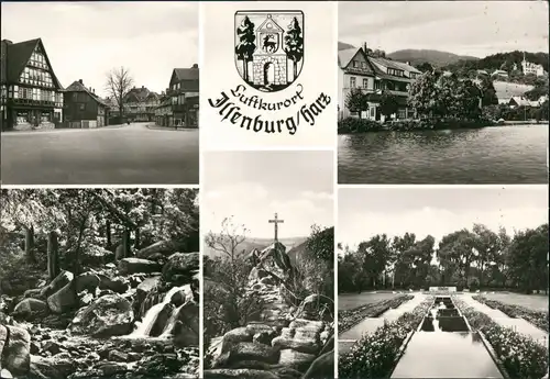 Ilsenburg (Harz) DDR Mehrbild-AK Wappen & 5 Ansichten Harz 1982/1981