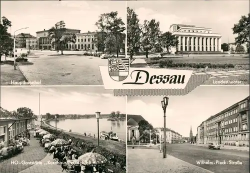 Dessau-Dessau-Roßlau 4 Bild: Pieck-Straße, Kornhaus, Bahnhof 1967