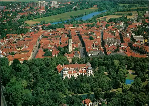 Ansichtskarte Celle Luftaufnahme Blick auf Schloß und Stadtkern 1990
