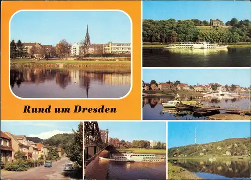 Ansichtskarte Dresden Stadtteilansichten DDR Mehrbild-AK Rund um DD 1986/1984