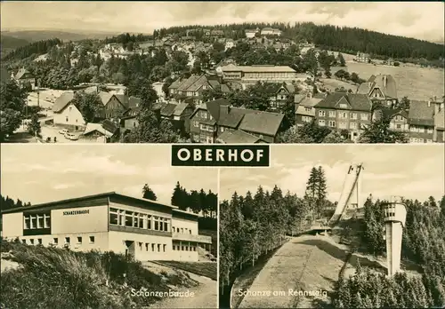 Oberhof (Thüringen) DDR  Schanzenbaude, Ski-Sprungschanze am Rennsteig 1969