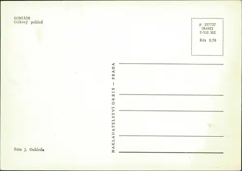 Postcard .Tschechien SOBËSIN Celkový pohled 1960