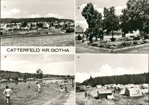 Catterfeld-Leinatal  Ansichten DDR Mehrbild-AK ua. Campingplatz Paulfeld 1981