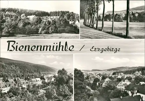 Rechenberg-Bienenmühle Erzgebirge DDR Mehrbild-AK 4 Foto-Ansichten 1978