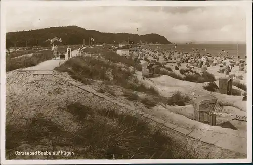 Ansichtskarte Baabe Strand - Promenade 1931