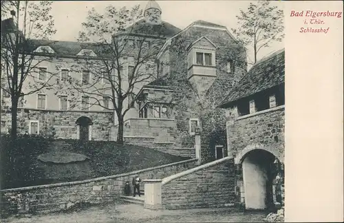 Ansichtskarte Elgersburg Schloss Elgersburg - Schloßhof 1913