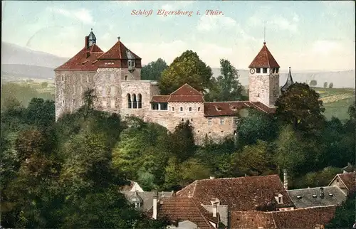 Ansichtskarte Elgersburg Schloss Elgersburg - Stadt 1912