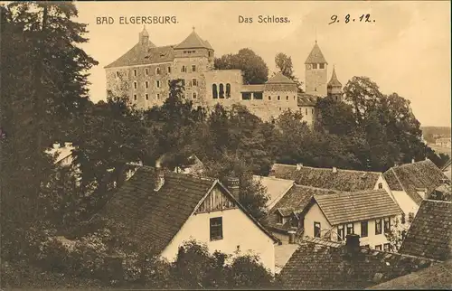 Ansichtskarte Elgersburg Schloss Elgersburg und Stadt 1912