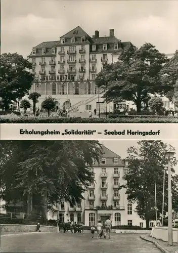 Heringsdorf Usedom FDGB-Erholungsheim "Solidarität" DDR 2-Bild-Karte 1971