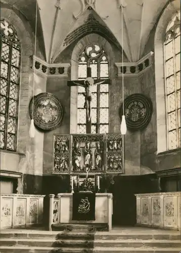 Eisleben Annenaltar Steinbilderbibel St. Annenkirche DDR Postkarte 1965