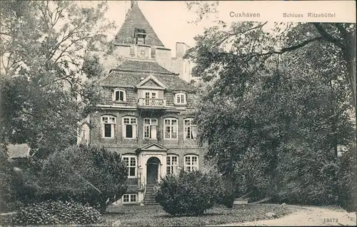 Ansichtskarte Cuxhaven Schloß Ritzebüttel Postcard with castle 1907