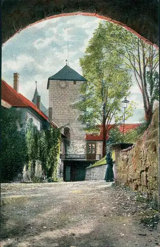 Ansichtskarte Elgersburg Schloss Elgersburg Schlosshof color Postkarte 1905