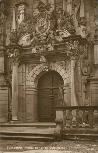 Ansichtskarte Bückeburg Portal Eingang der Stadtkirche, Kirche - Church 1920