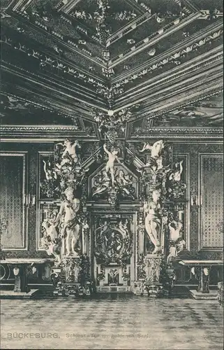 Bückeburg Fürstliches Schloss Tür Goldener Saal Innenansicht 1906