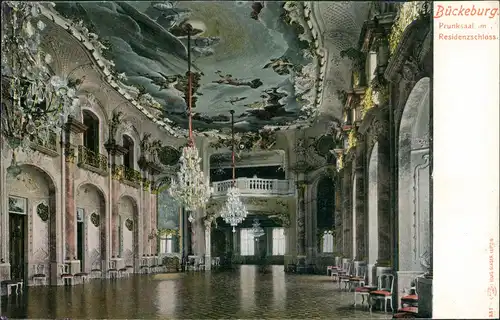 Bückeburg Fürstliches Schloss Prunksaal Residenzschloß (Castle) 1905