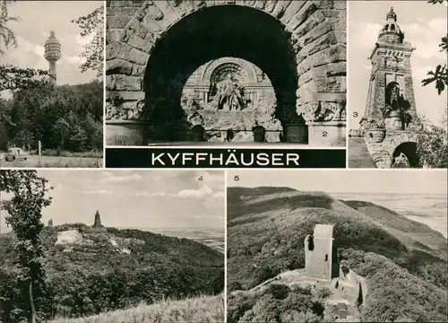 Kyffhäuserland DDR Mehrbild-AK ua. Denkmäler, Kulpenberg Fernsehturm uvm. 1972