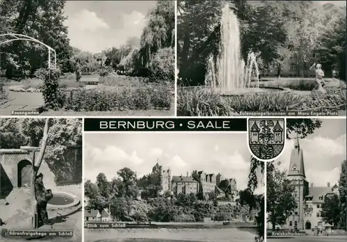 Bernburg (Saale) Stadtteilansichten DDR  Freigehege am Schloß 1973