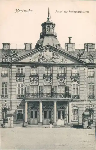 Karlsruhe Portal des Residenzschlosses, Schloss (Castle View) 1906