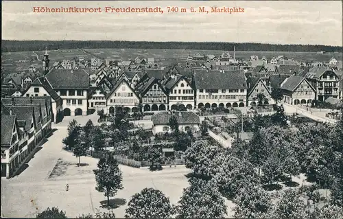 Freudenstadt Panorama-Ansicht Marktplatz aus der Vogelschau 1920
