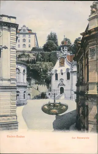 Ansichtskarte Baden-Baden Römerplatz 1904