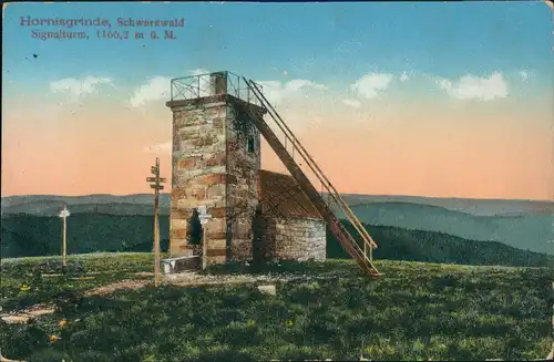 Ansichtskarte .Baden-Württemberg Hornisgrinde (Berg) - Signalturm 1914