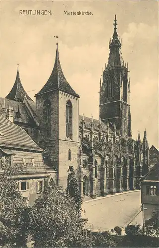 Ansichtskarte Reutlingen Marienkirche 1913