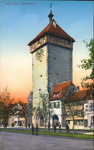 Ansichtskarte Reutlingen Tübingertor - Kinder 1914