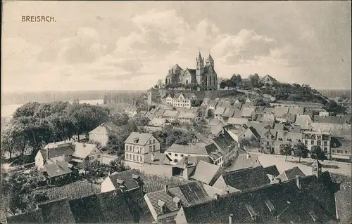 Ansichtskarte Breisach (Rhein) Blick über die Dächer Stadt 1918