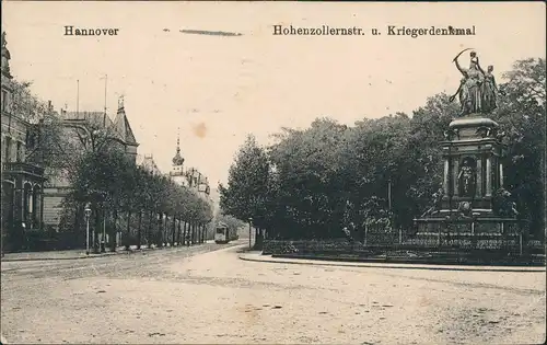 Ansichtskarte Hannover Hohenzollernstraße 1917