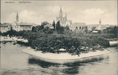 Ansichtskarte Konstanz Stadtgarten 1913