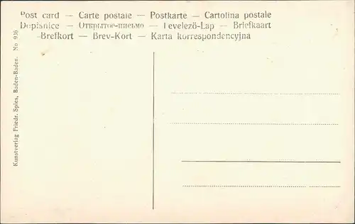 Ansichtskarte Baden-Baden Altes Schloß. Oberes Tor 1908