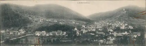 Ansichtskarte Bad Liebenzell 2 Bild - Totale - 2 teilige Klappkarte 1911