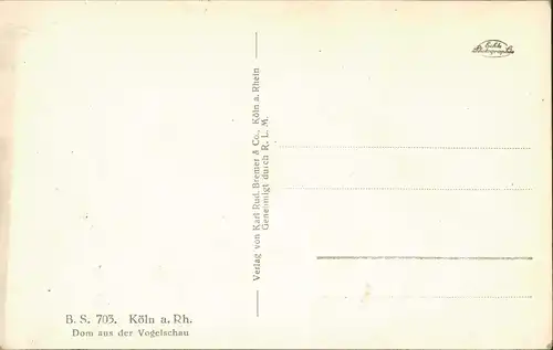 Ansichtskarte Köln Luftbild 1930