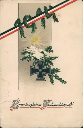 Militaria Weihnachten Stempel Vereinslazarett Dresden Lennestrasse 1915