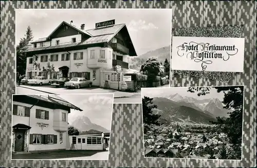 Ansichtskarte Garmisch-Partenkirchen Postillon Gasthof u. Hotel MB 1969
