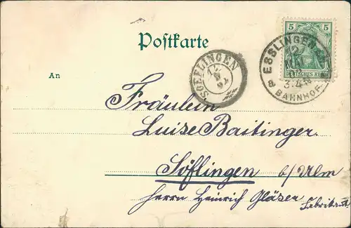 Ansichtskarte Göppingen Im Oberholz 1904