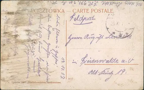 Prömsel Przemyśl (Peremyšl / Перемишль) Ul. Mickiewicza i Dworskiego. 1917