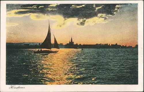 Ansichtskarte Konstanz Stimmungsbild - Stadt 1928