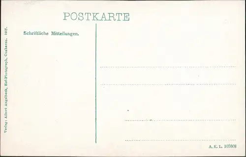 Ansichtskarte Cuxhaven Am Spielbassin - Segelboot 1912