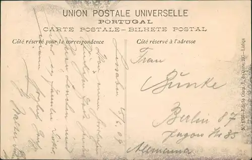 Postcard Lissabon Jardin Botanico 1909