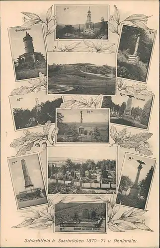 Saarbrücken Militär Propaganda Schlachten & Denkmäler Schlachtfelder 1910