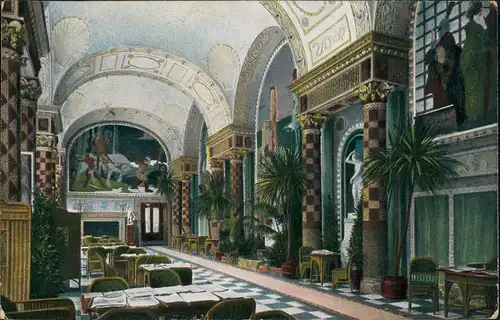 Ansichtskarte Wiesbaden Kurhaus - Muschelsaal 1913