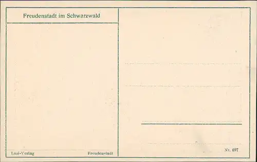 Ansichtskarte Freudenstadt Evangelische Stadtkirche Lazi-Postkarte 1920