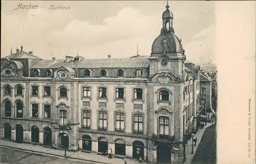 Ansichtskarte Aachen Strassen Partie am Kurhaus 1910