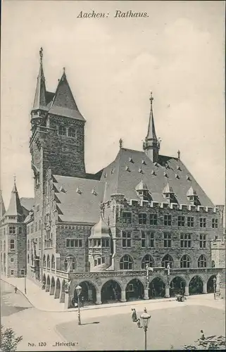 Ansichtskarte Aachen Rathaus 1913