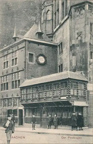 Ansichtskarte Aachen Restaurant Postwagen - Kinder Männer 1911