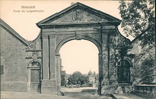 Ansichtskarte Helmstedt Partie des Ludgeriklosters 1913