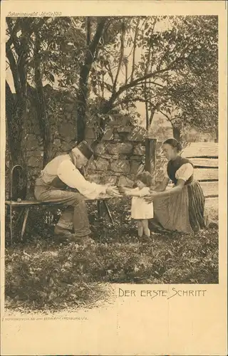 .Baden-Württemberg Schwarzwald Idylle "Der erste Schritt" mit Oma, Opa 1900