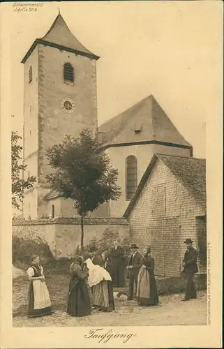 Baden-Württemberg Schwarzwald Idylle mit Kirche Taufgang Trachten-Motive 1900